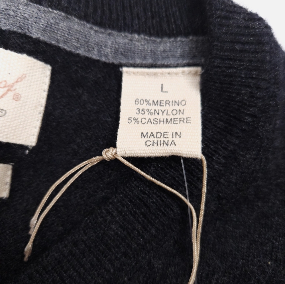 Weatherproof Men's Charcoal Cotton Cashmere V-Neck Pullover Sweater Large NWT - Picture 11 of 11